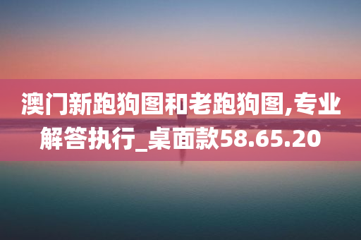 澳门新跑狗图和老跑狗图,专业解答执行_桌面款58.65.20