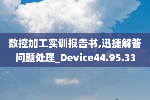 数控加工实训报告书,迅捷解答问题处理_Device44.95.33