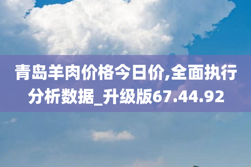 青岛羊肉价格今日价,全面执行分析数据_升级版67.44.92