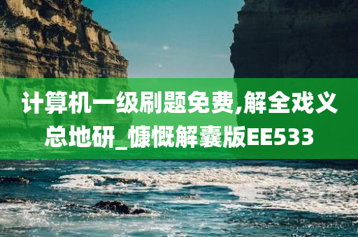 计算机一级刷题免费,解全戏义总地研_慷慨解囊版EE533