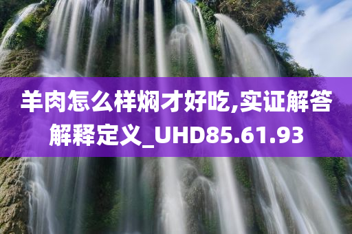 羊肉怎么样焖才好吃,实证解答解释定义_UHD85.61.93