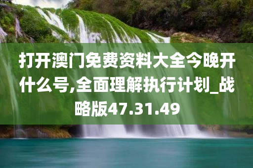 打开澳门免费资料大全今晚开什么号,全面理解执行计划_战略版47.31.49