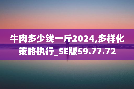 牛肉多少钱一斤2024,多样化策略执行_SE版59.77.72