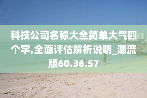 科技公司名称大全简单大气四个字,全面评估解析说明_潮流版60.36.57