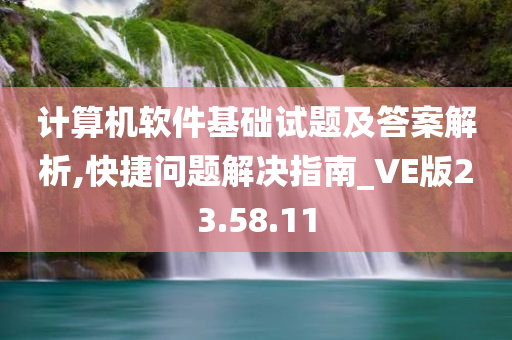 计算机软件基础试题及答案解析,快捷问题解决指南_VE版23.58.11