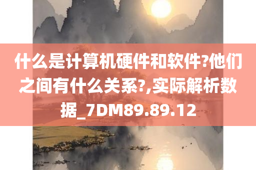 什么是计算机硬件和软件?他们之间有什么关系?,实际解析数据_7DM89.89.12