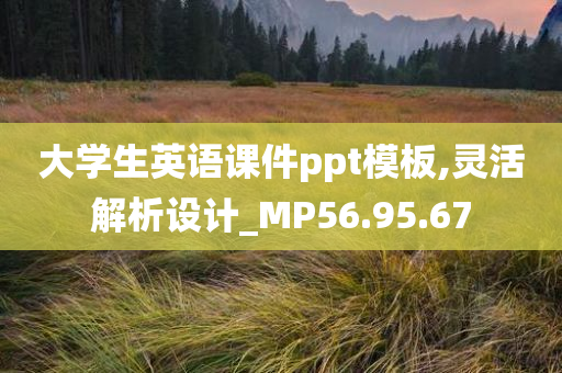 大学生英语课件ppt模板,灵活解析设计_MP56.95.67