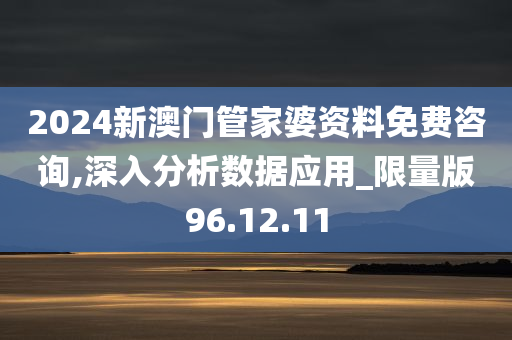 2024新澳门管家婆资料免费咨询,深入分析数据应用_限量版96.12.11