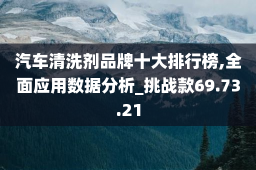 汽车清洗剂品牌十大排行榜,全面应用数据分析_挑战款69.73.21