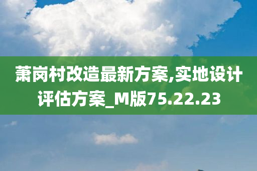 萧岗村改造最新方案,实地设计评估方案_M版75.22.23