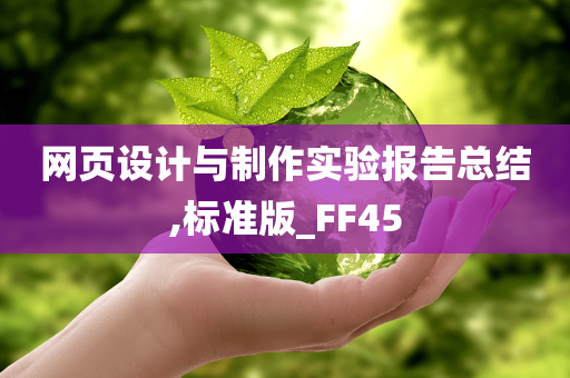 网页设计与制作实验报告总结,标准版_FF45