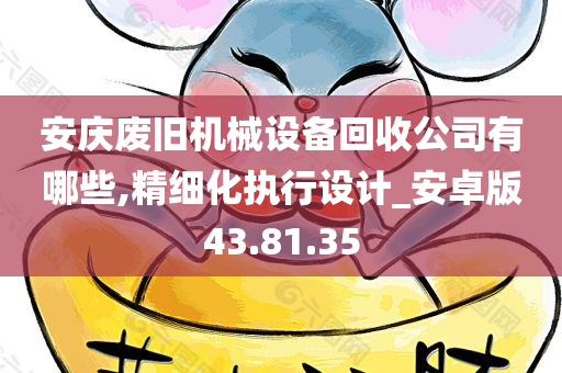 安庆废旧机械设备回收公司有哪些,精细化执行设计_安卓版43.81.35