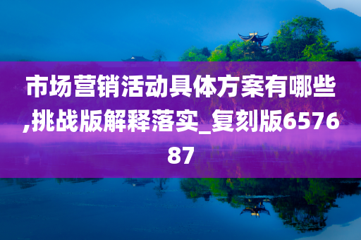 市场营销活动具体方案有哪些,挑战版解释落实_复刻版657687