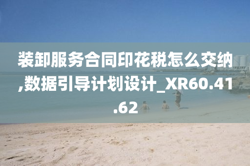 装卸服务合同印花税怎么交纳,数据引导计划设计_XR60.41.62