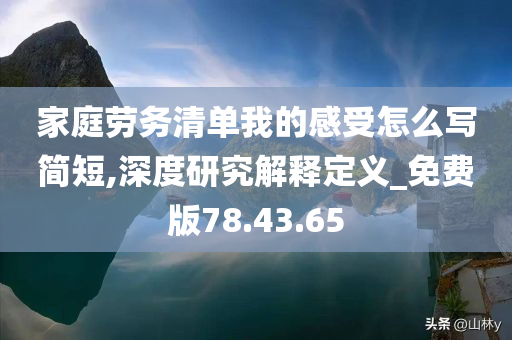 家庭劳务清单我的感受怎么写简短,深度研究解释定义_免费版78.43.65