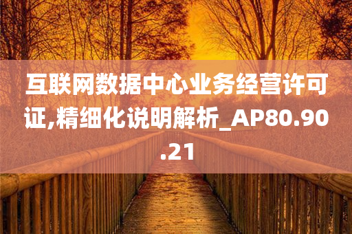 互联网数据中心业务经营许可证,精细化说明解析_AP80.90.21