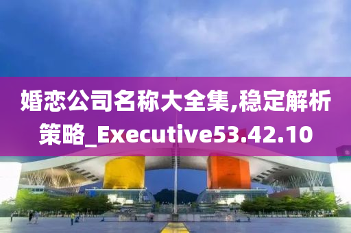 婚恋公司名称大全集,稳定解析策略_Executive53.42.10