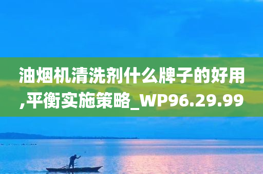 油烟机清洗剂什么牌子的好用,平衡实施策略_WP96.29.99