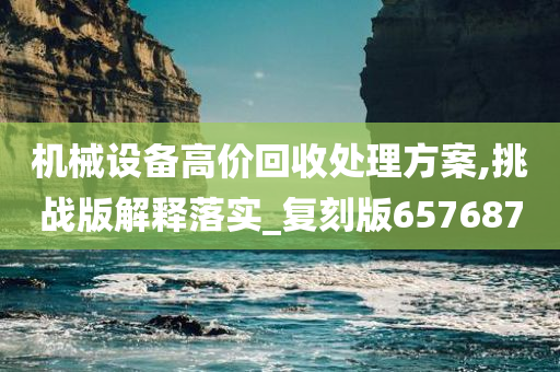 机械设备高价回收处理方案,挑战版解释落实_复刻版657687