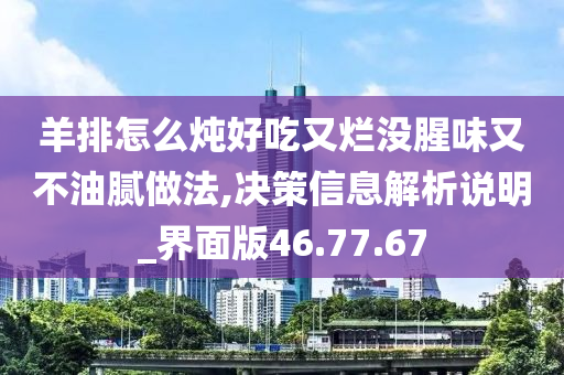 羊排怎么炖好吃又烂没腥味又不油腻做法,决策信息解析说明_界面版46.77.67