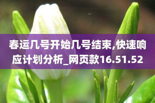 春运几号开始几号结束,快速响应计划分析_网页款16.51.52