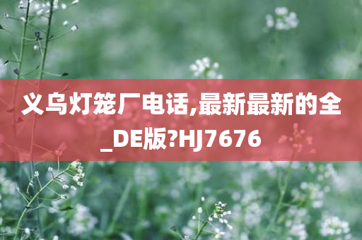 义乌灯笼厂电话,最新最新的全_DE版?HJ7676