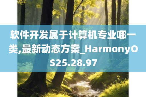 软件开发属于计算机专业哪一类,最新动态方案_HarmonyOS25.28.97