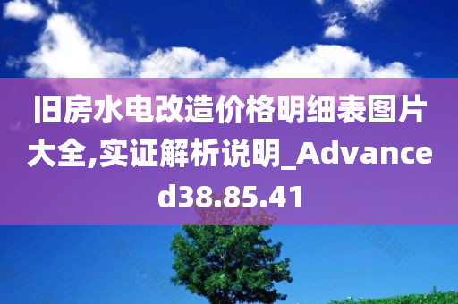 旧房水电改造价格明细表图片大全,实证解析说明_Advanced38.85.41