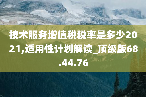 技术服务增值税税率是多少2021,适用性计划解读_顶级版68.44.76