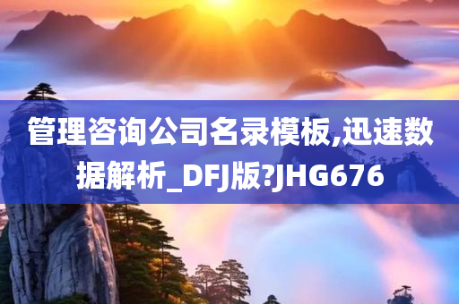 管理咨询公司名录模板,迅速数据解析_DFJ版?JHG676