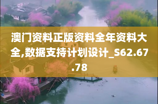 澳门资料正版资料全年资料大全,数据支持计划设计_S62.67.78