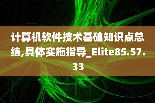 计算机软件技术基础知识点总结,具体实施指导_Elite85.57.33