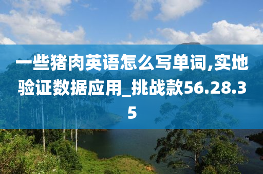 一些猪肉英语怎么写单词,实地验证数据应用_挑战款56.28.35