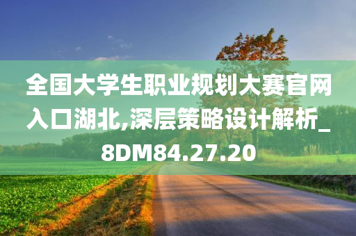 全国大学生职业规划大赛官网入口湖北,深层策略设计解析_8DM84.27.20