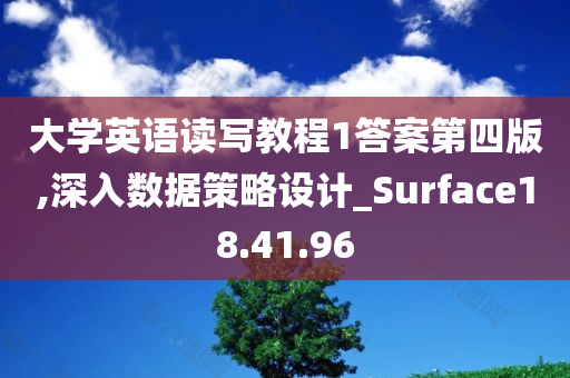 大学英语读写教程1答案第四版,深入数据策略设计_Surface18.41.96