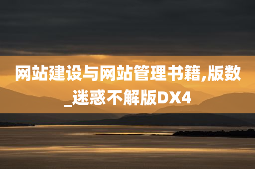 网站建设与网站管理书籍,版数_迷惑不解版DX4