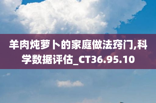 羊肉炖萝卜的家庭做法窍门,科学数据评估_CT36.95.10