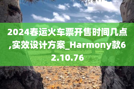 2024春运火车票开售时间几点,实效设计方案_Harmony款62.10.76