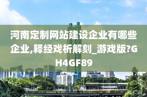 河南定制网站建设企业有哪些企业,释经戏析解刻_游戏版?GH4GF89