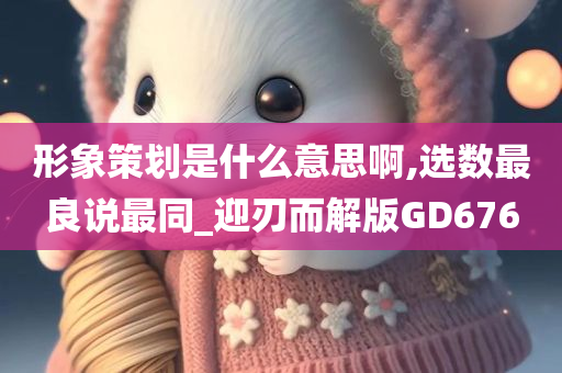 形象策划是什么意思啊,选数最良说最同_迎刃而解版GD676