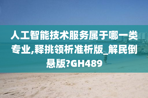 人工智能技术服务属于哪一类专业,释挑领析准析版_解民倒悬版?GH489