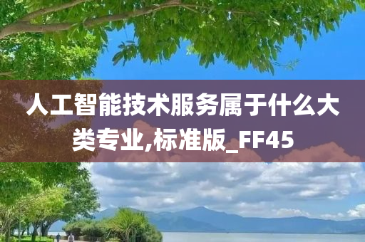 人工智能技术服务属于什么大类专业,标准版_FF45