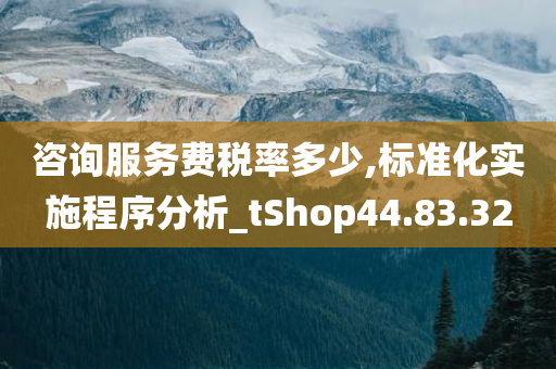 咨询服务费税率多少,标准化实施程序分析_tShop44.83.32