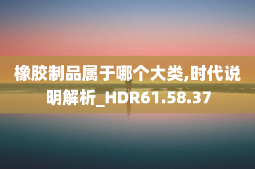 橡胶制品属于哪个大类,时代说明解析_HDR61.58.37