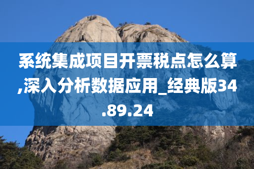 系统集成项目开票税点怎么算,深入分析数据应用_经典版34.89.24