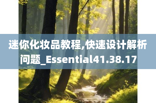 迷你化妆品教程,快速设计解析问题_Essential41.38.17