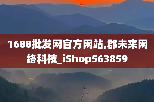 1688批发网官方网站,郡未来网络科技_iShop563859