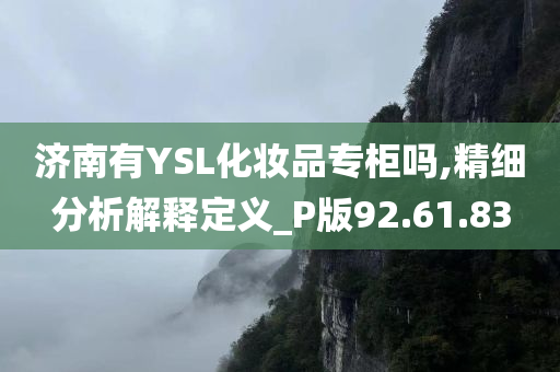 济南有YSL化妆品专柜吗,精细分析解释定义_P版92.61.83