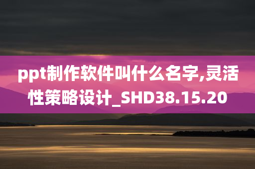 ppt制作软件叫什么名字,灵活性策略设计_SHD38.15.20