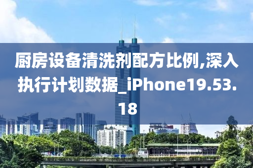 厨房设备清洗剂配方比例,深入执行计划数据_iPhone19.53.18